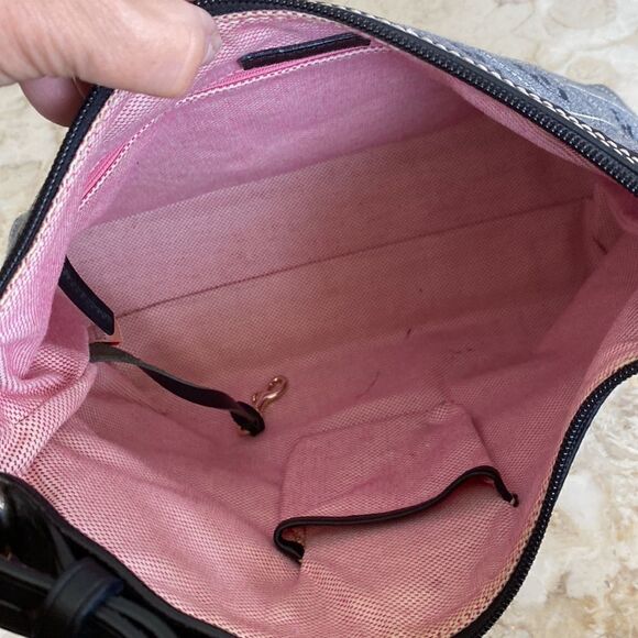 Dooney & Bourke Monogram Canvas & Leather Hobo Bag - Picture 10 of 13